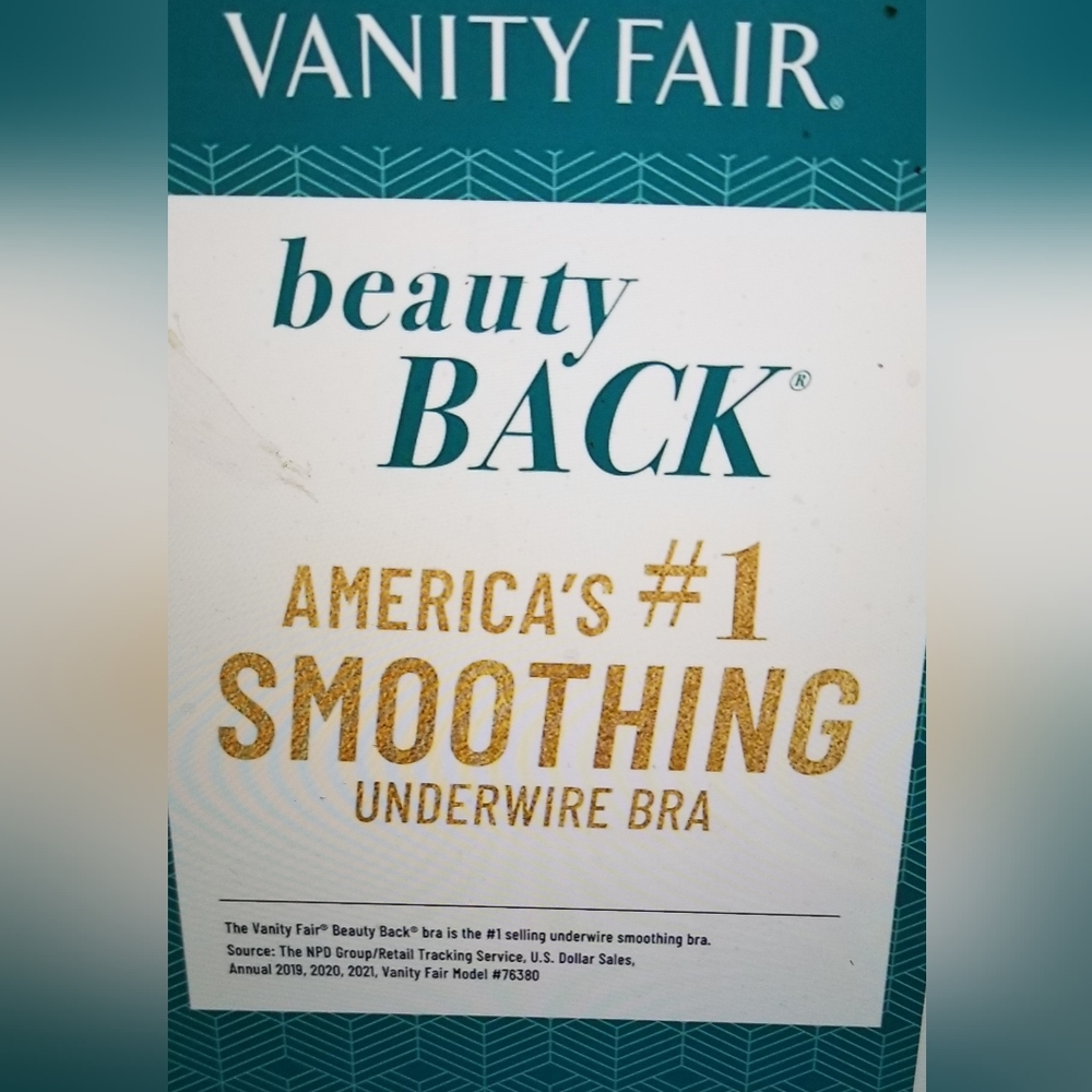 NWT VANITY FAIR 76380 FULL FIGURE BEAUTY BACK SMOOTHING BRA 36H - Picture 6 of 11